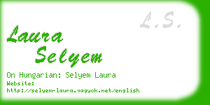 laura selyem business card